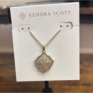 NWT Kendra Scott Kacey Gold Silver Pendant Necklace